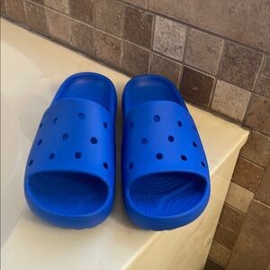 Crocs Blue Slide Sandals